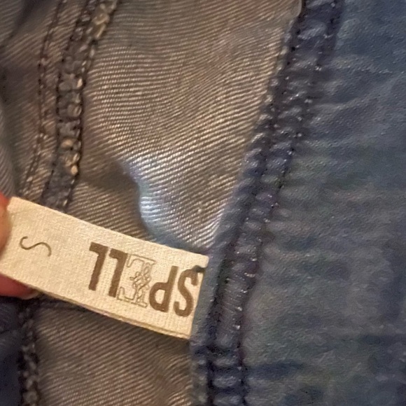 RARE Vintage Spell “Flower Child” Embroidered Denim Patchwork Skirt, Size Small - Picture 4 of 7